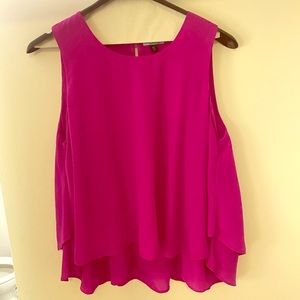 Cynthia Rowley pink/maroon blouse. Size XL.